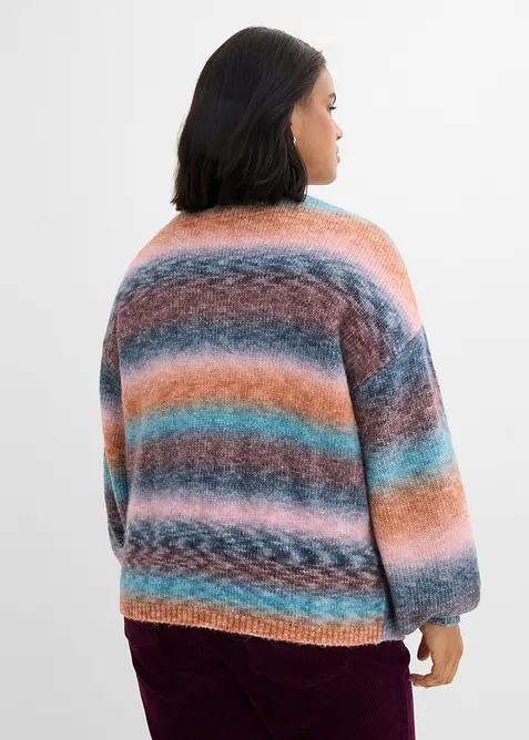 Grovstickad cardigan, bonprix