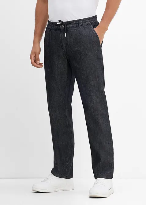 Tunna dra p&aring;-jeans med res&aring;rmidja, Regular Fit, Straight,, bonprix
