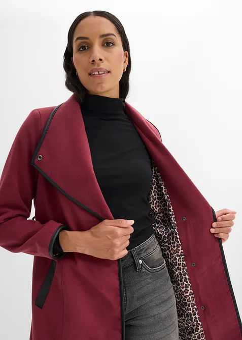 Kort kappa med yllelook, bonprix