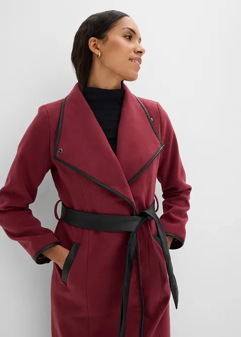 Kort kappa med yllelook, bonprix