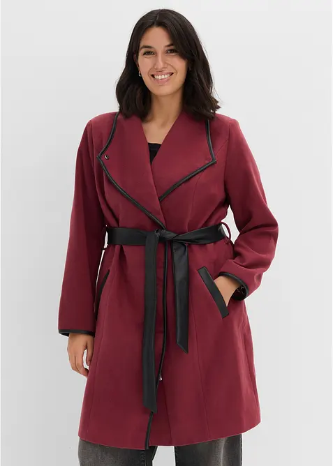 Kort kappa med yllelook, bonprix