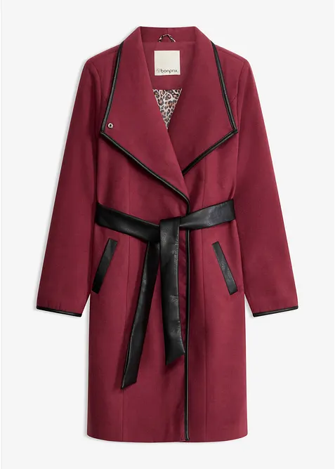 Kort kappa med yllelook, bonprix