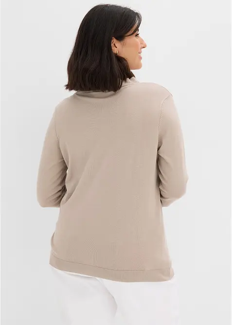 Finstickad cardigan av viskosmix med mjukt fall, bonprix