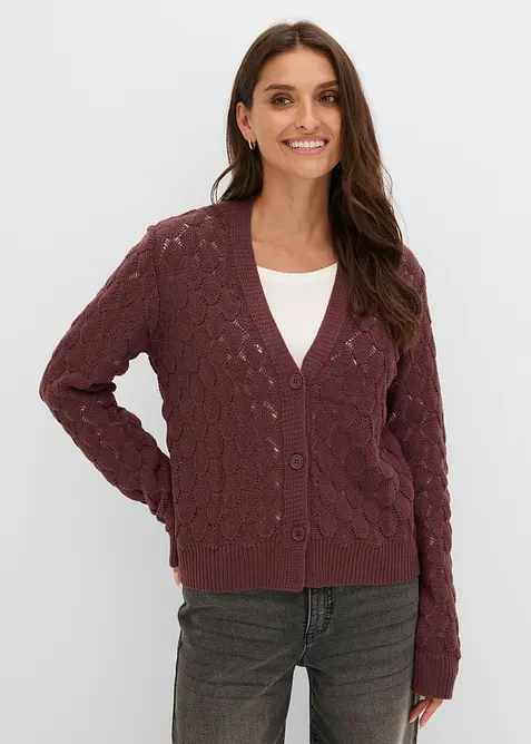 H&aring;lm&ouml;nstrad cardigan, bonprix