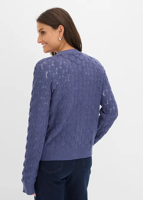 H&aring;lm&ouml;nstrad cardigan, bonprix