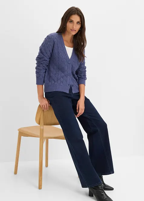 H&aring;lm&ouml;nstrad cardigan, bonprix