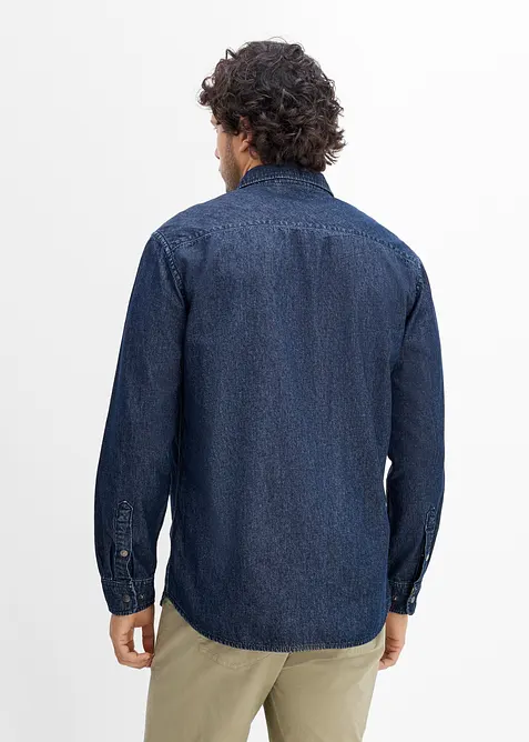 Jeansskjorta i bomull, bonprix
