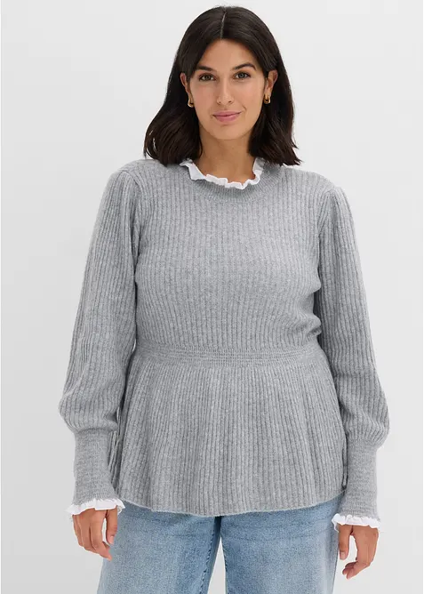 Tr&ouml;ja med blusinf&auml;llning, bonprix