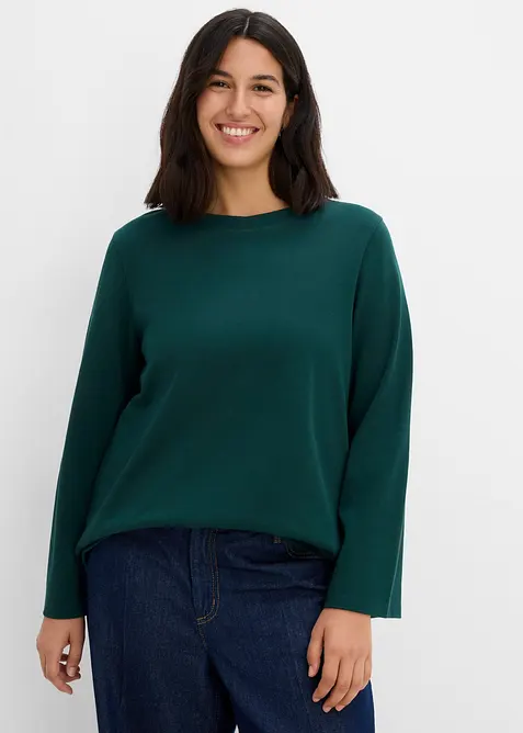 L&aring;ng&auml;rmad T-shirt i ekologisk bomull, bonprix