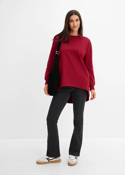 Oversizesweatshirt i ren bomull, bonprix