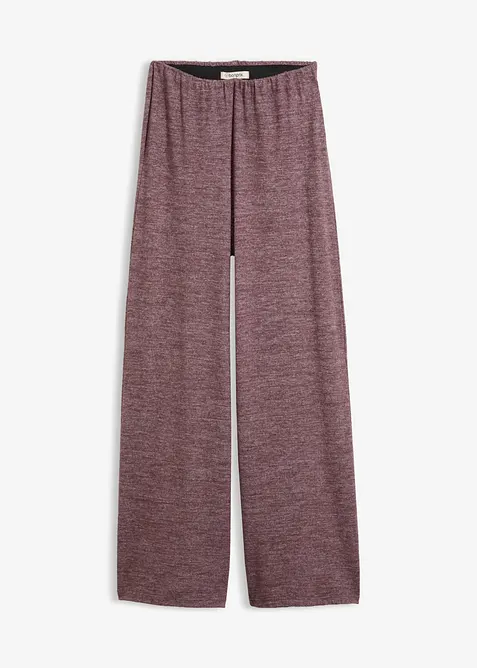 Palazzobyxa med stickad look, bonprix