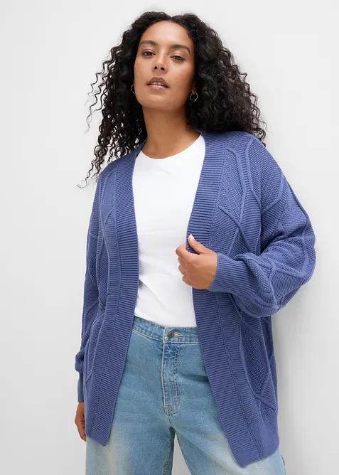 Cardigan med fl&auml;tm&ouml;nster, bonprix