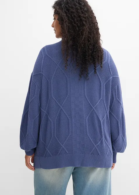 Cardigan med fl&auml;tm&ouml;nster, bonprix
