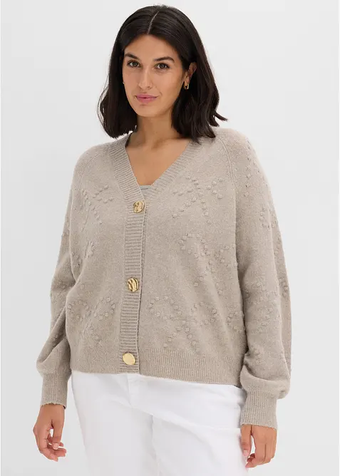 Strukturm&ouml;nstrad cardigan, bonprix