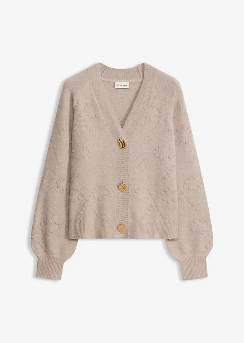 Strukturm&ouml;nstrad cardigan, bonprix