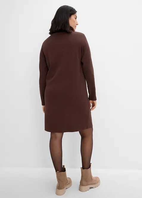 Jerseykl&auml;nning i tungt, ribbstickat material med stretch, bonprix