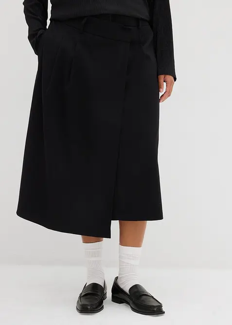Midikjol av viskosmix, bonprix