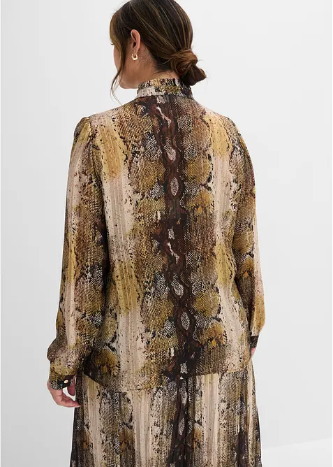 Chiffongblus med glittrande tr&aring;dar, bonprix