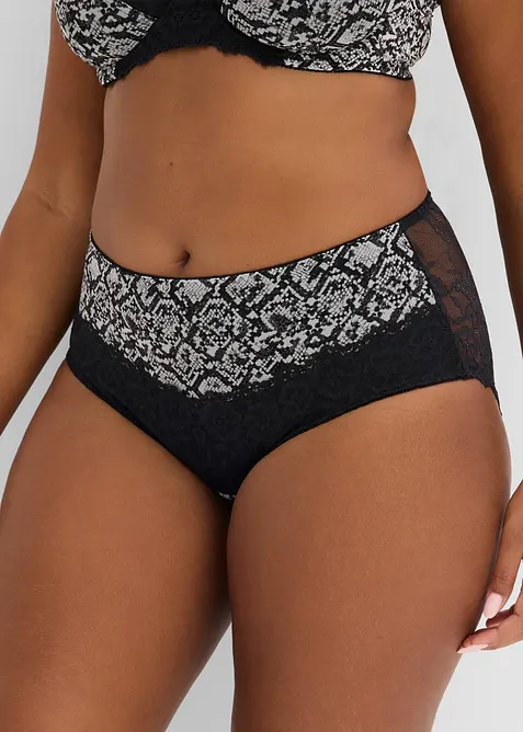 Maxitrosa med m&ouml;nstrad mesh, bonprix