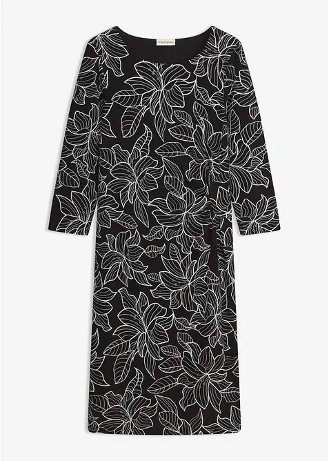 Jerseykl&auml;nning med blomm&ouml;nster, bonprix