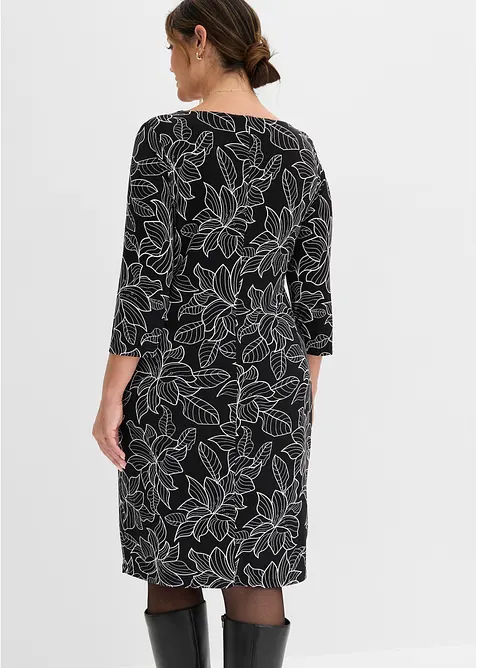 Jerseykl&auml;nning med blomm&ouml;nster, bonprix