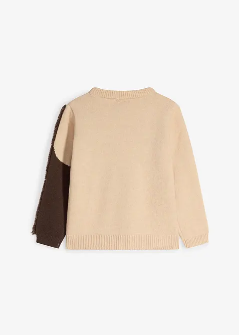 Grovstickad tr&ouml;ja med h&auml;stmotiv, bonprix