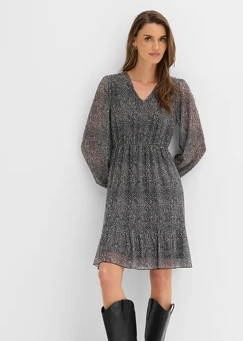 Jerseykl&auml;nning av tunn mesh, bonprix