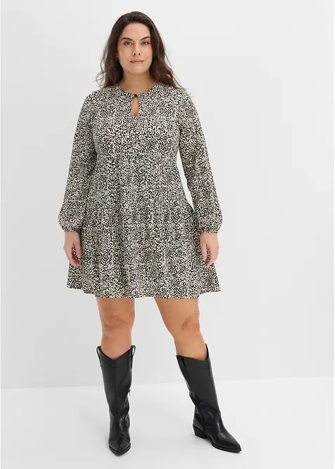 L&aring;ng&auml;rmad jerseykl&auml;nning, bonprix
