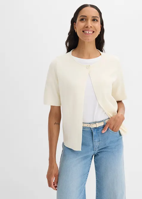 Cardigan i bomullsmix, bonprix