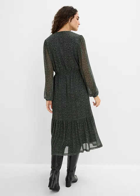 Jerseykl&auml;nning av tunn mesh, bonprix