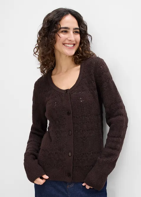 H&aring;lm&ouml;nstrad cardigan, bonprix