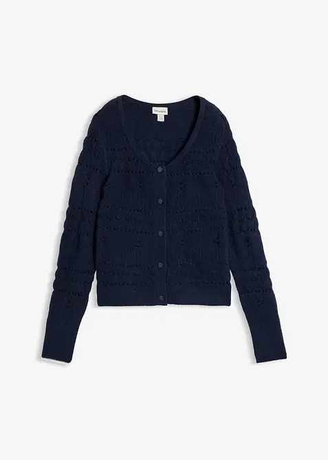 H&aring;lm&ouml;nstrad cardigan, bonprix