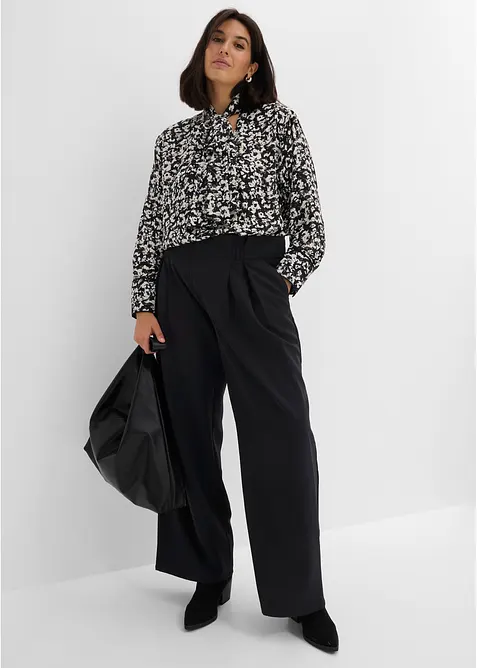 Blus med knytband, bonprix
