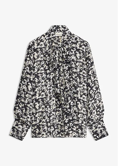 Blus med knytband, bonprix