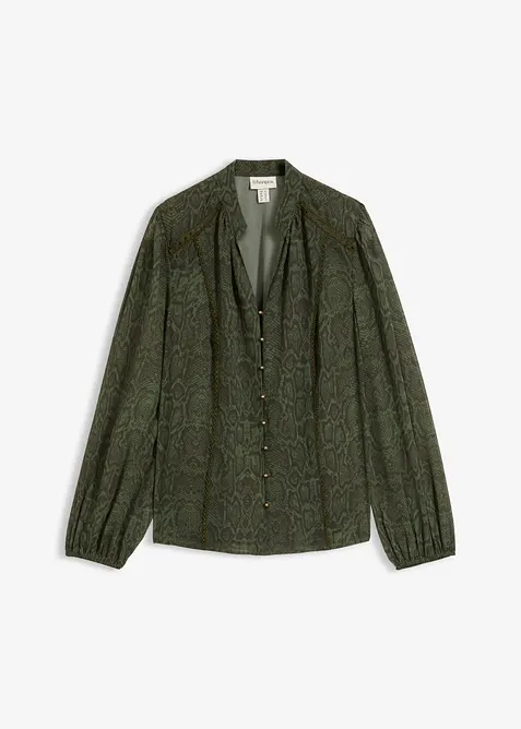 Blus med spetsdekoration, bonprix