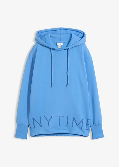 Sweatshirt med huva i bomullsstretch, bonprix