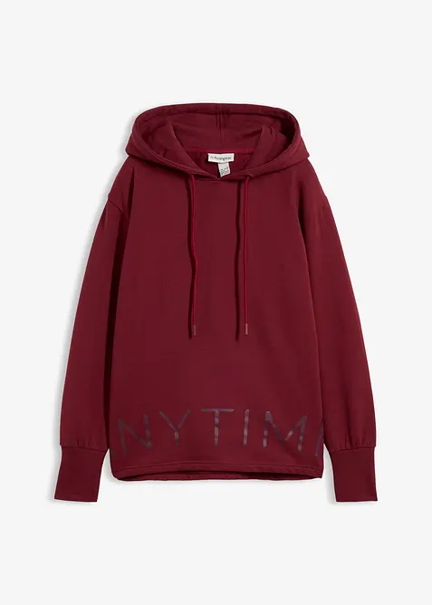 Sweatshirt med huva i bomullsstretch, bonprix