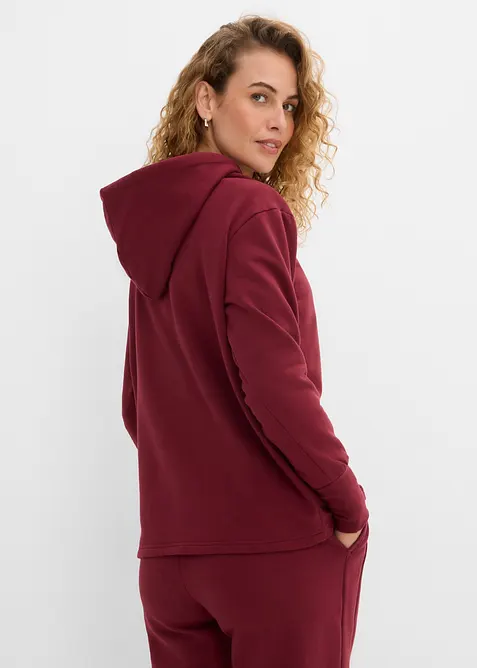 Sweatshirt med huva i bomullsstretch, bonprix