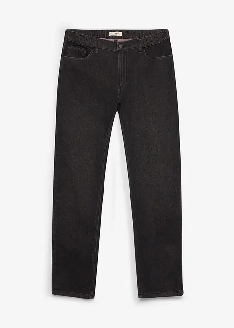 Regular Fit Jeans med res&aring;rmidja, Straight, bonprix