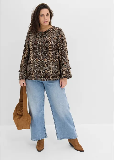 Blustunika av tunn viskosmix, bonprix