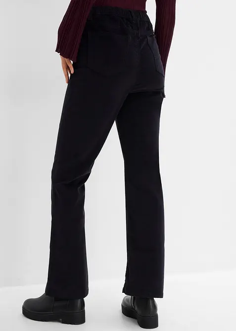 Manchesterbyxa med bootcut i bomullsstretch, bonprix