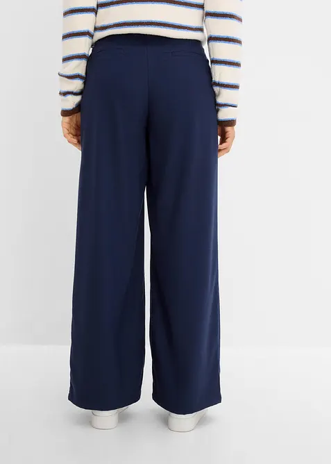 Byxa i materialmix med yllelook, bonprix