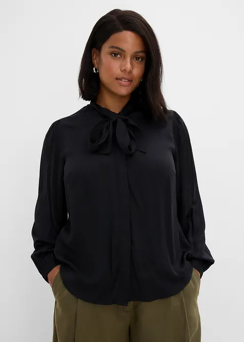 Knytblus i modal, bonprix