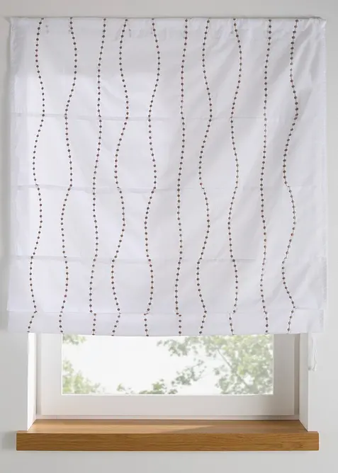Hissgardin med broderi, bonprix