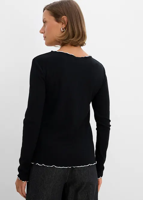 L&aring;ng&auml;rmad topp med dekorativa s&ouml;mmar, bonprix
