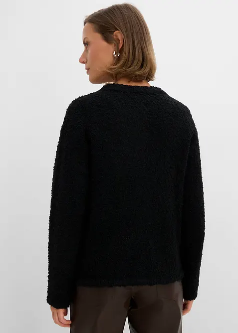 Cardigan i teddymaterial, bonprix