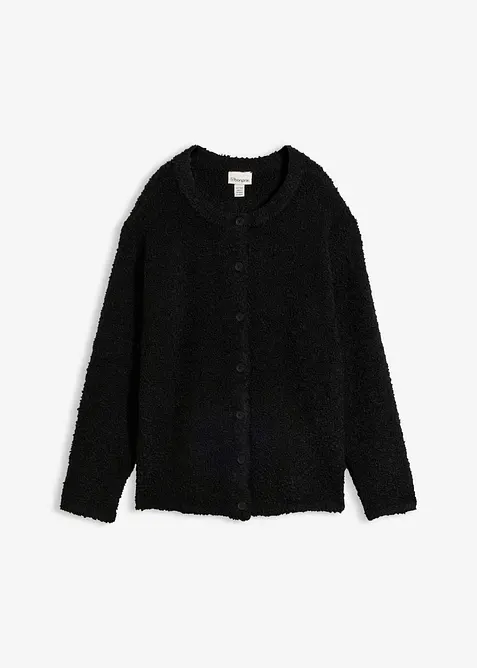 Cardigan i teddymaterial, bonprix