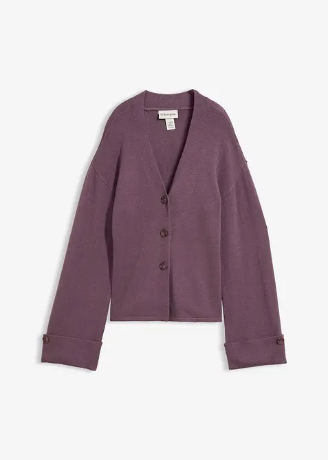 Cardigan i insv&auml;ngd modell av viskosmix, bonprix