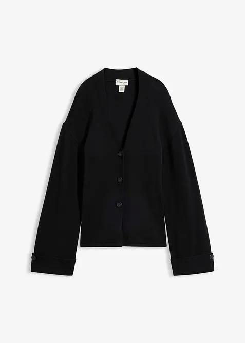 Cardigan i insv&auml;ngd modell av viskosmix, bonprix