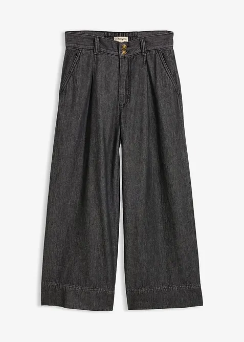 Wide Leg Jeans i kortare modell, bonprix